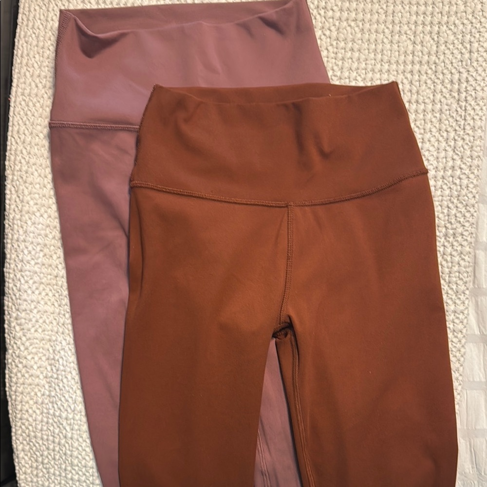 Women’s High-Waisted Leggings bundle - Copper Brown and Mauve